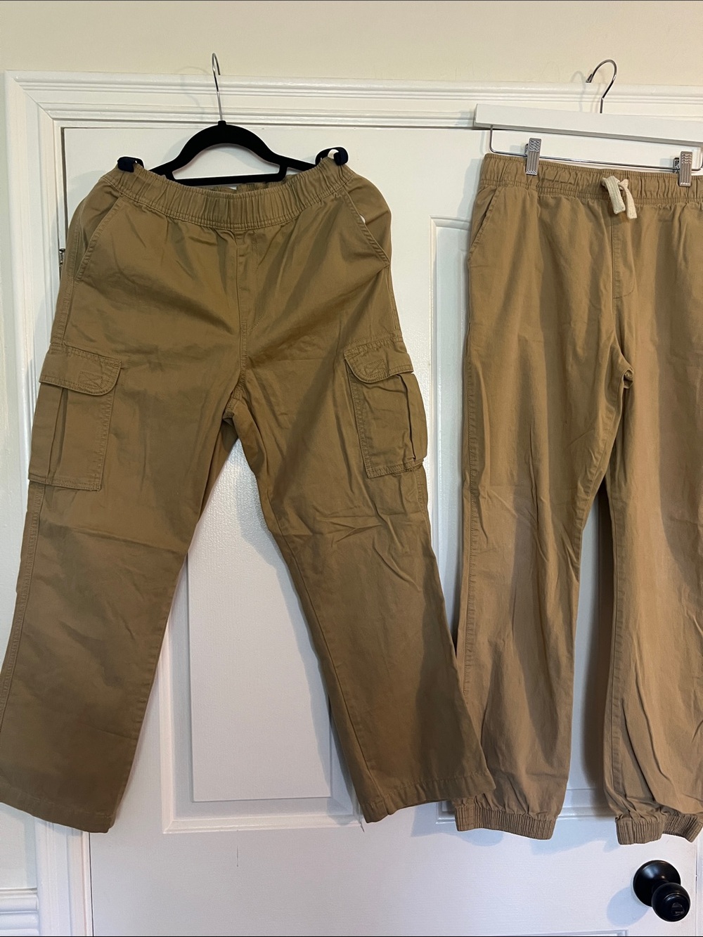 Kid's Khaki Cargo and Jogger Pants - Elastic Waist